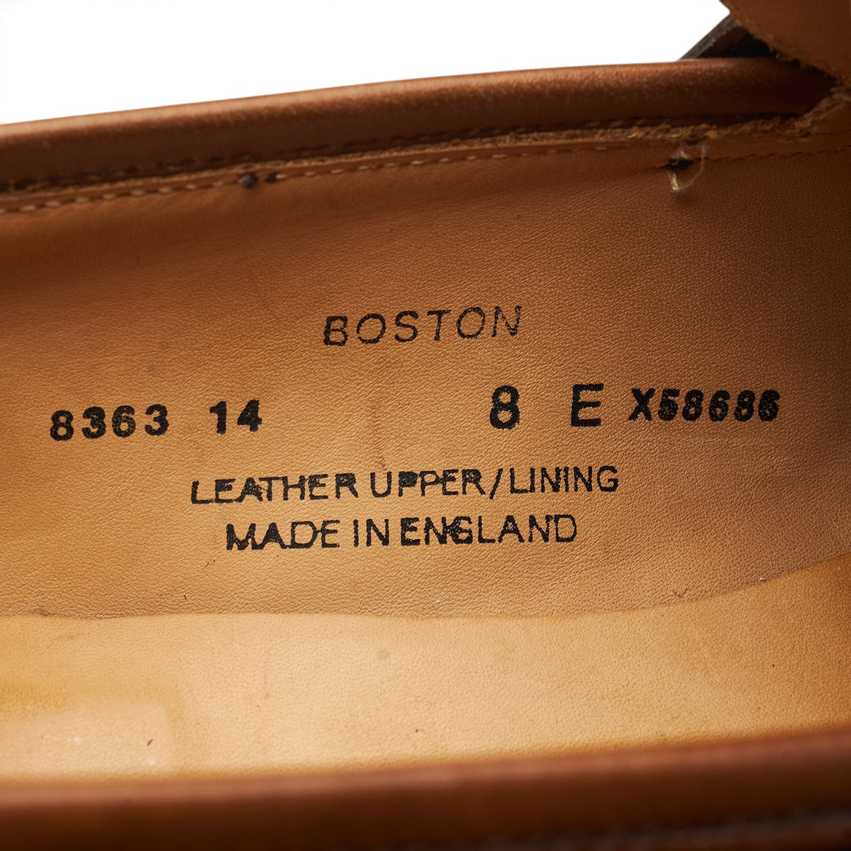 'Boston' Dark Brown Leather Loafers UK 8 E