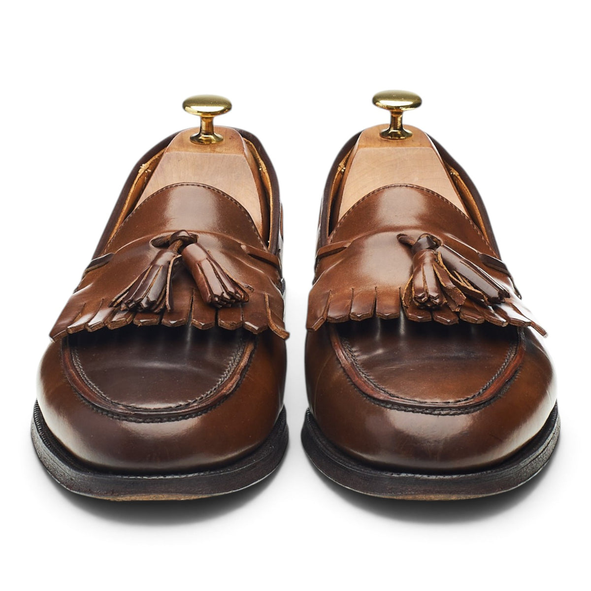 Ralph Lauren Marlow Brown Cordovan Leather Tassel Loafers UK 8 US 9 D
