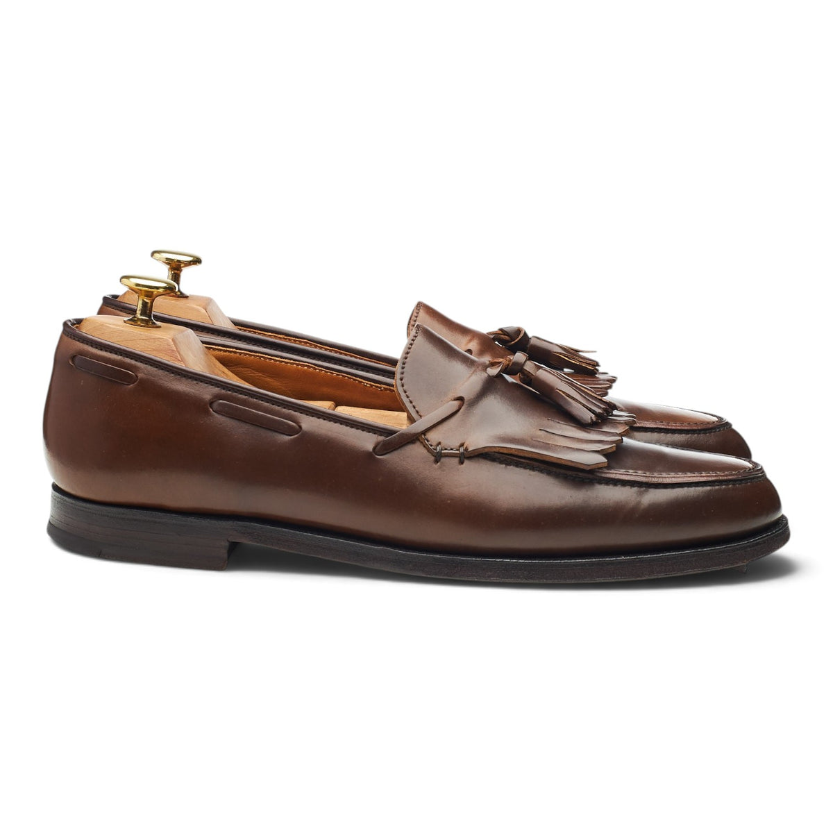 Ralph Lauren Marlow Brown Cordovan Leather Tassel Loafers UK 8 US 9 D