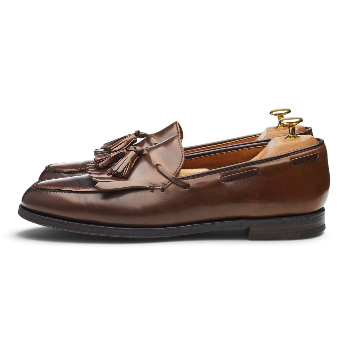 Ralph Lauren Marlow Brown Cordovan Leather Tassel Loafers UK 8 US 9 D