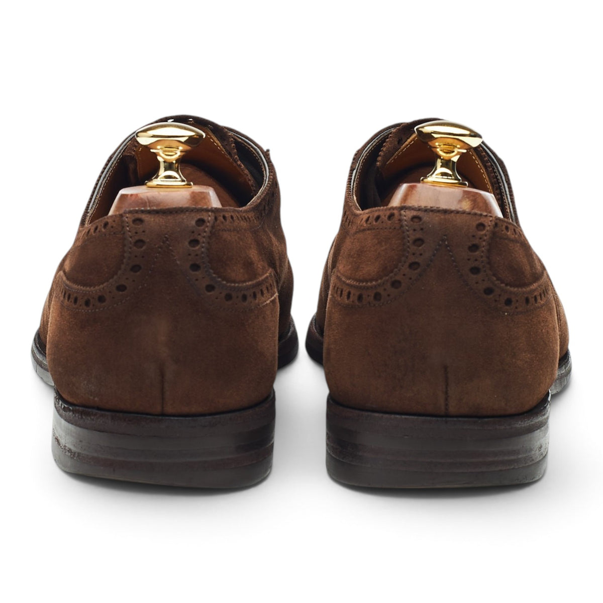 'Canterbury' Dark Brown Suede Oxford Brogues UK 10.5 E