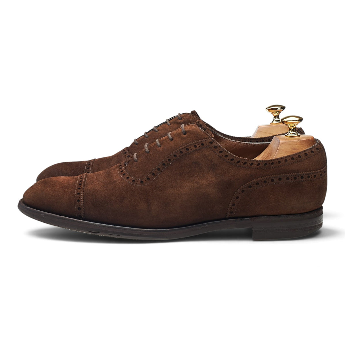 'Canterbury' Dark Brown Suede Oxford Brogues UK 10.5 E