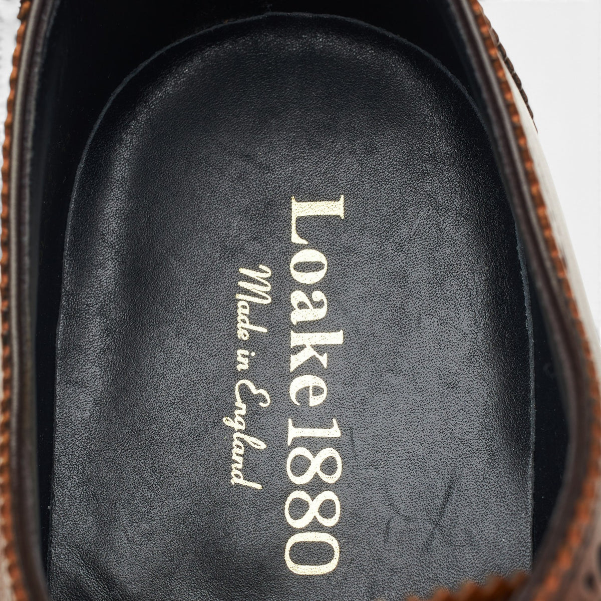 1880 'Byron' Tan Brown Leather Derby Brogues UK 11 F