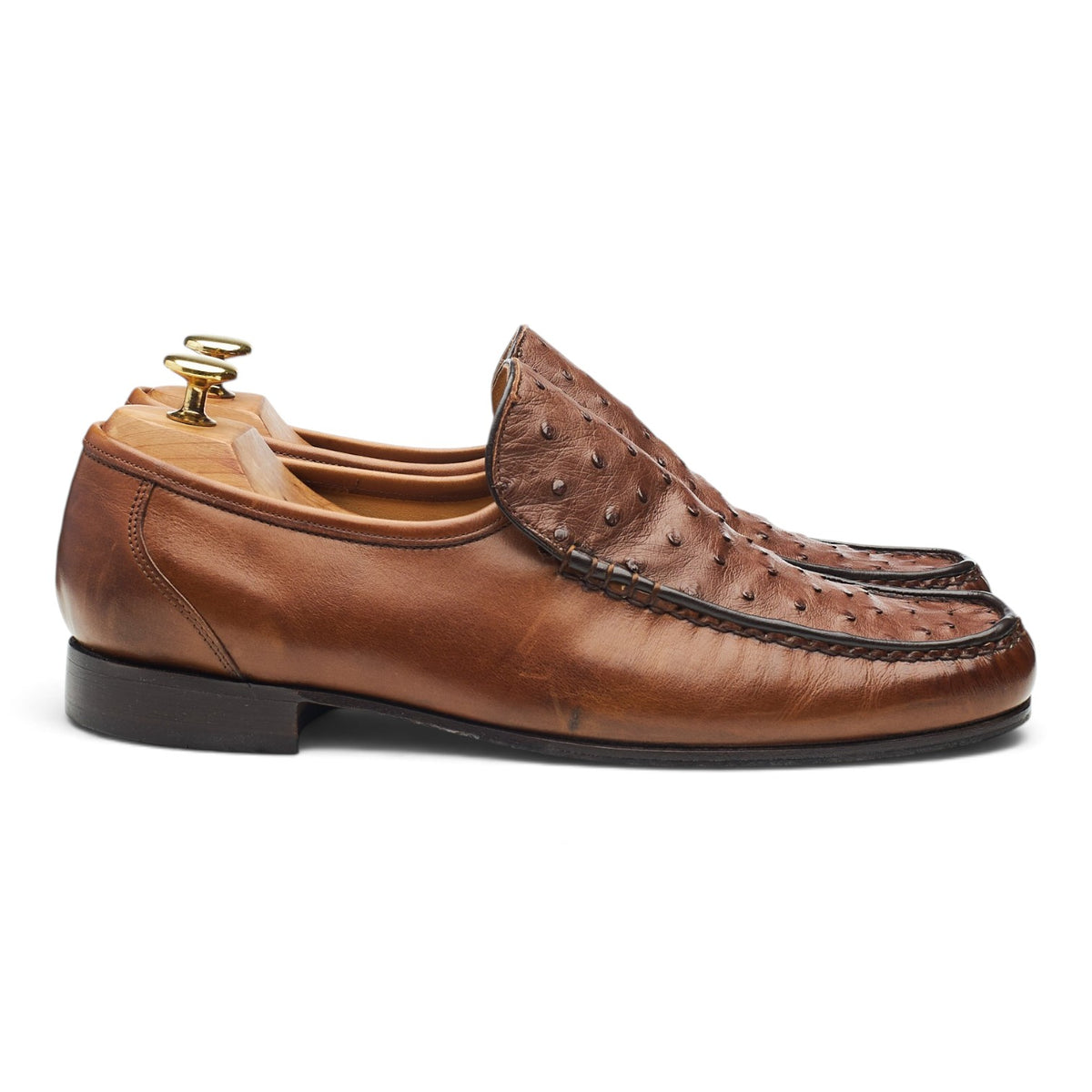 'Javron' Brown Leather Loafers UK 8.5 G