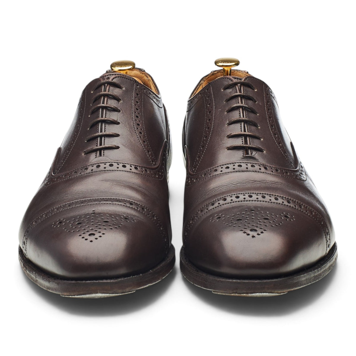 'Kensington' Dark Brown Leather Oxford Brogues UK 13