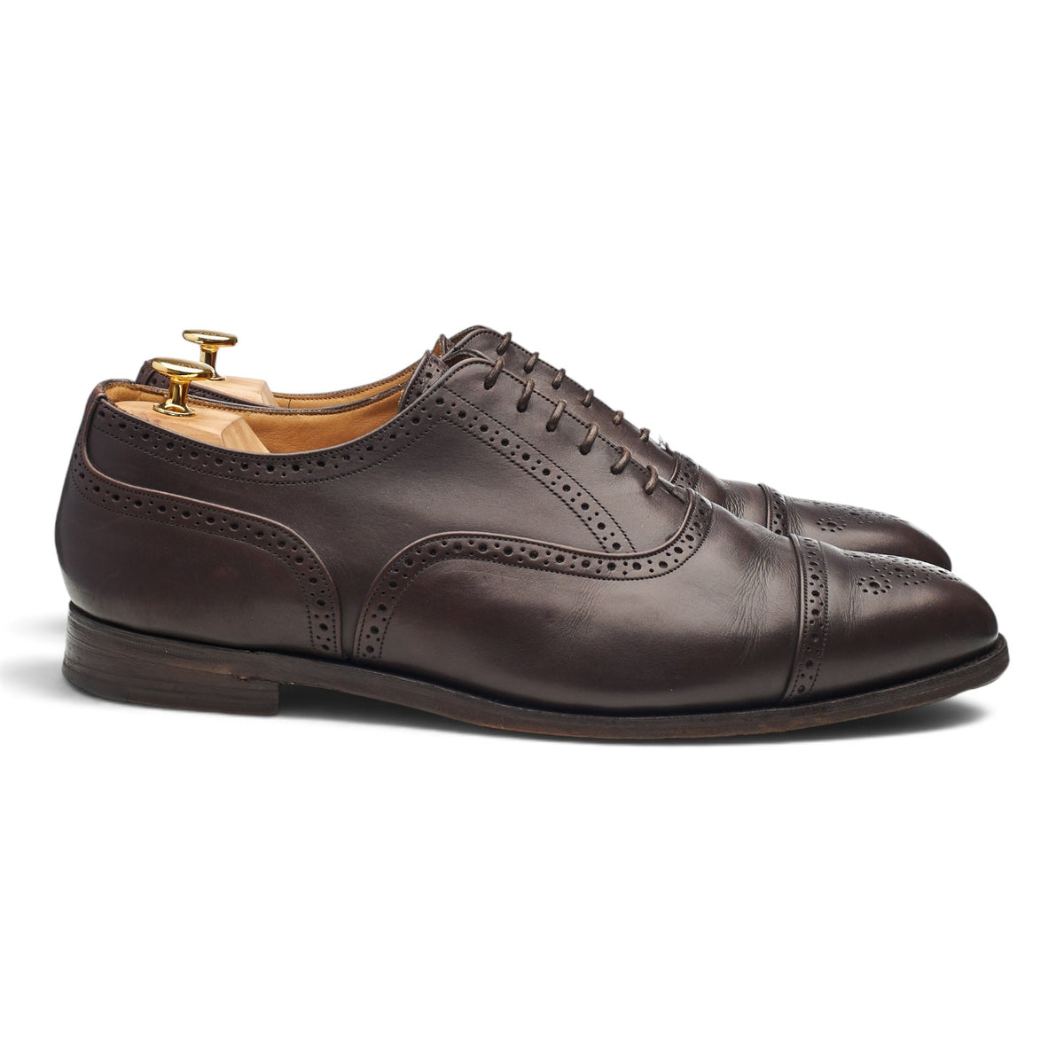 'Kensington' Dark Brown Leather Oxford Brogues UK 13