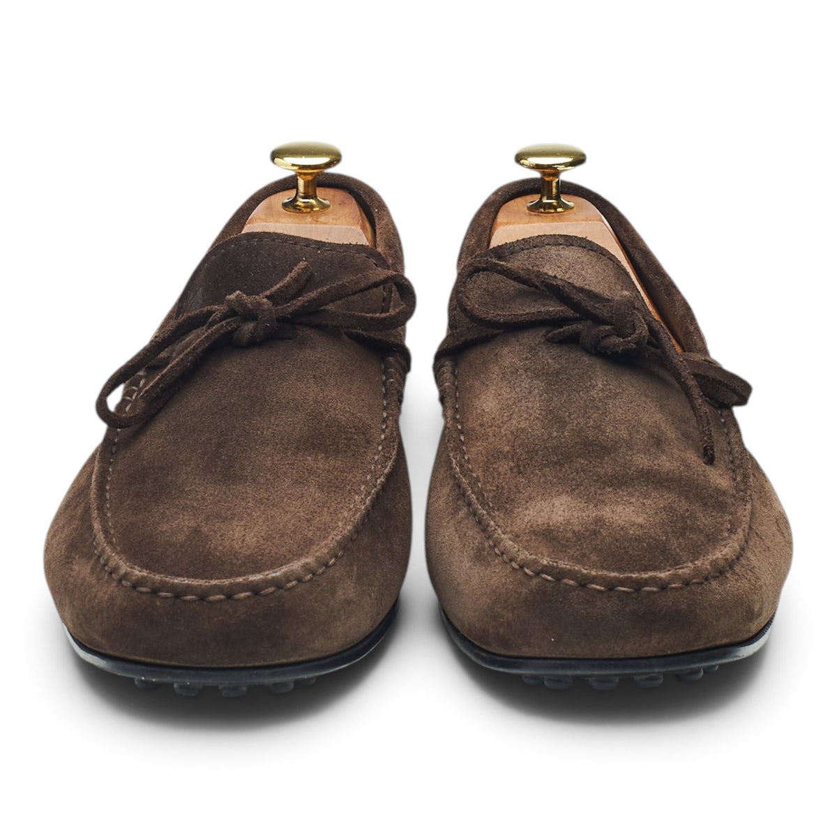 Gommino Dark Brown Suede Driving Loafers UK 8.5