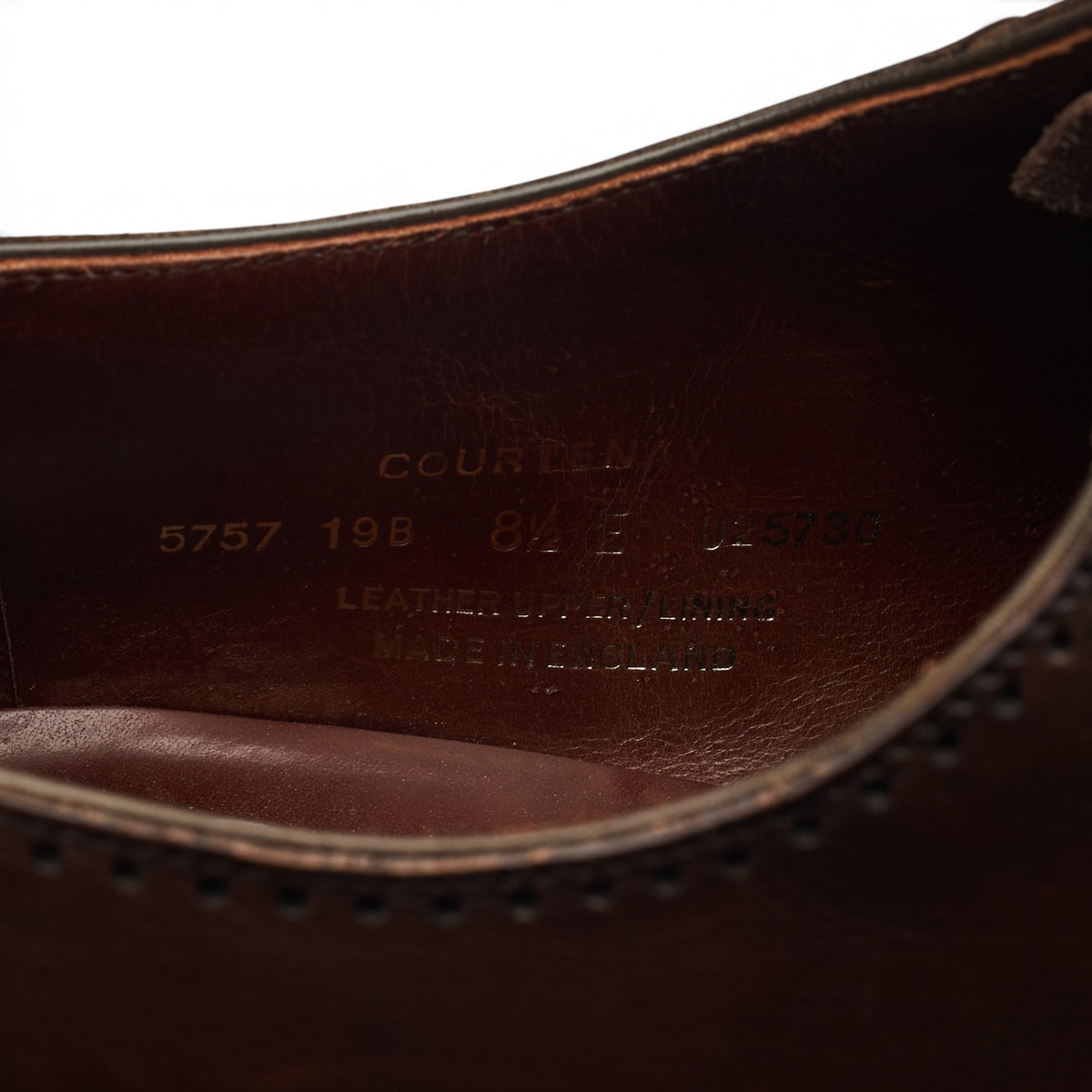 'Courtenay' Dark Brown Leather Oxford UK 8.5 E