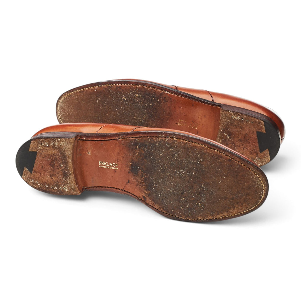 Peal & Co. Tan Brown Leather Loafers UK 8.5 US 9.5 D