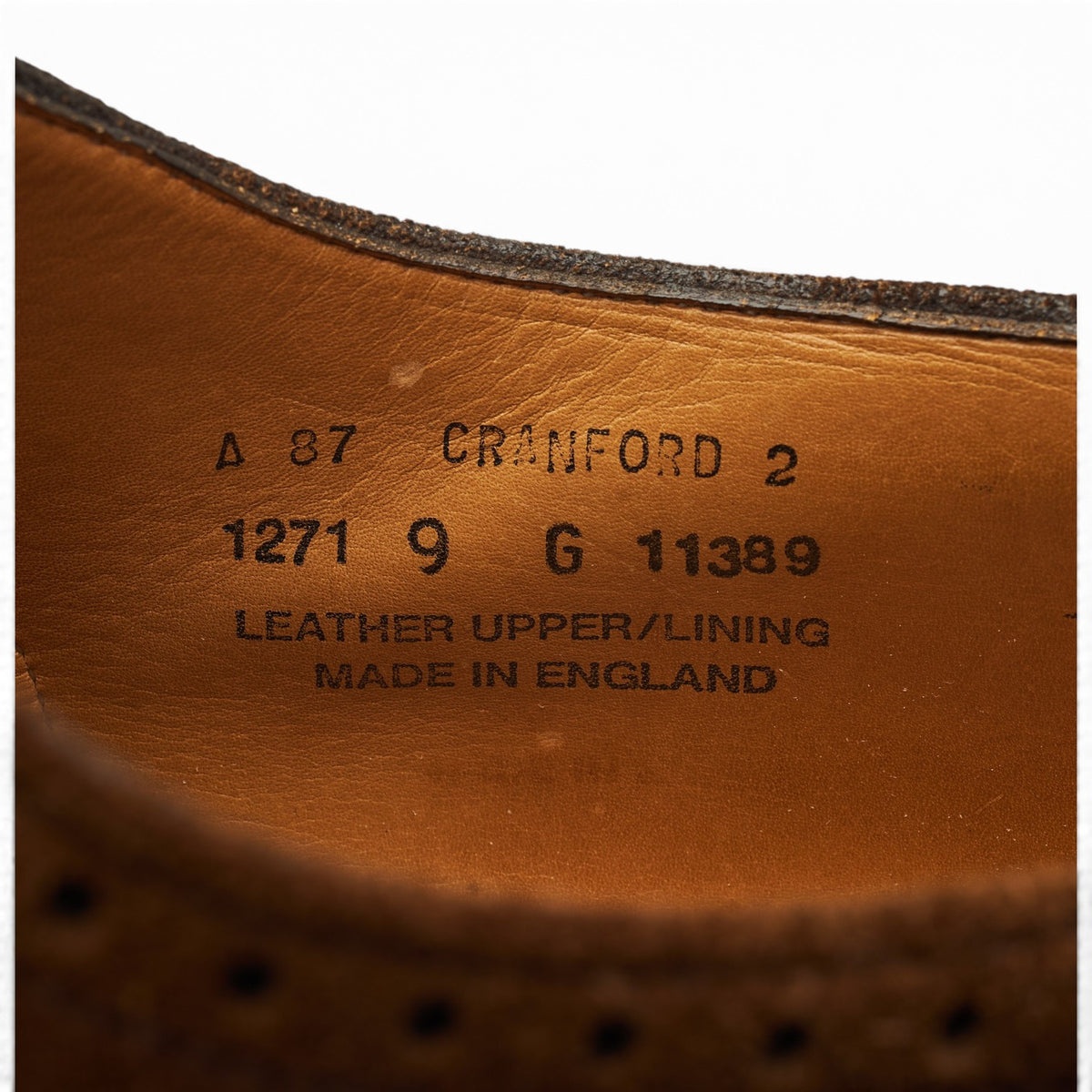 'Cranford 2' Snuff Brown Suede Oxford Brogues UK 9 G
