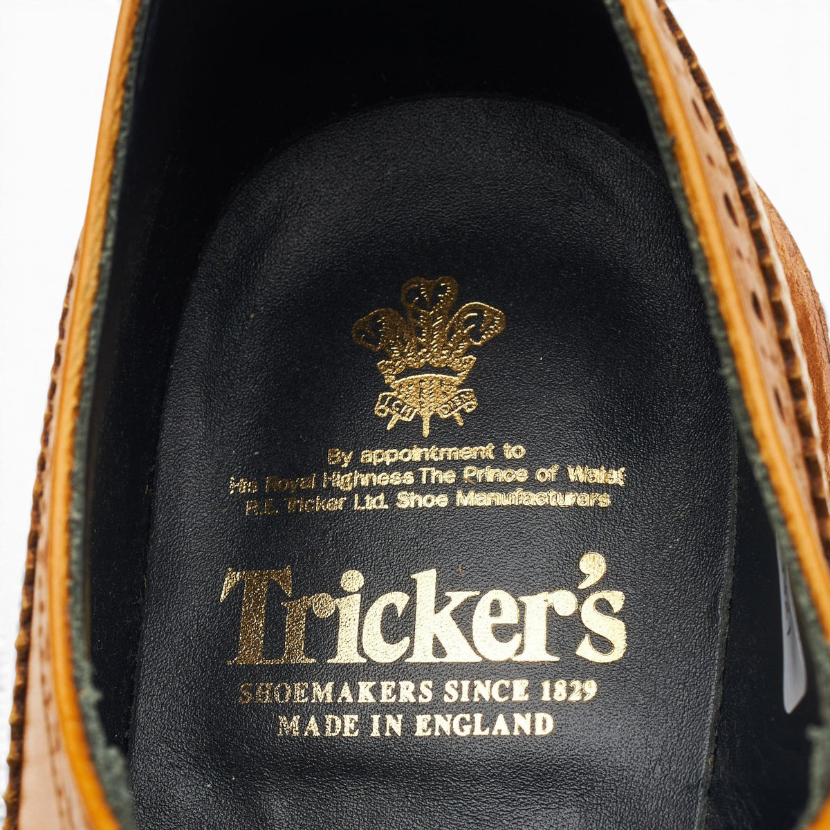 'Francis' Tan Brown Leather Derby Brogues UK 10