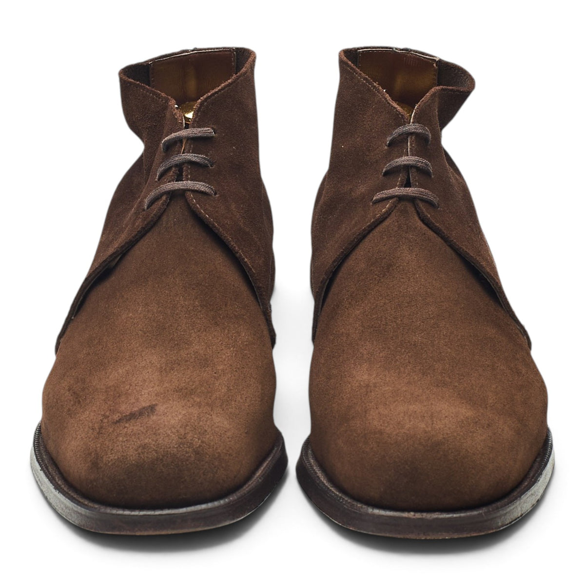 'Chukka' Dark Brown Suede Unlined Chukka Boots UK 8.5 E