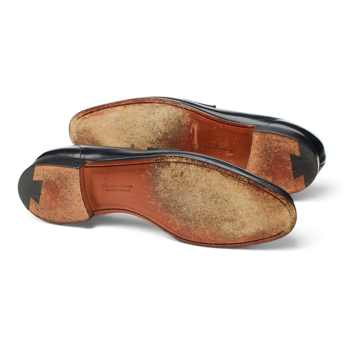 'Teign' Black Leather Loafers UK 8 E