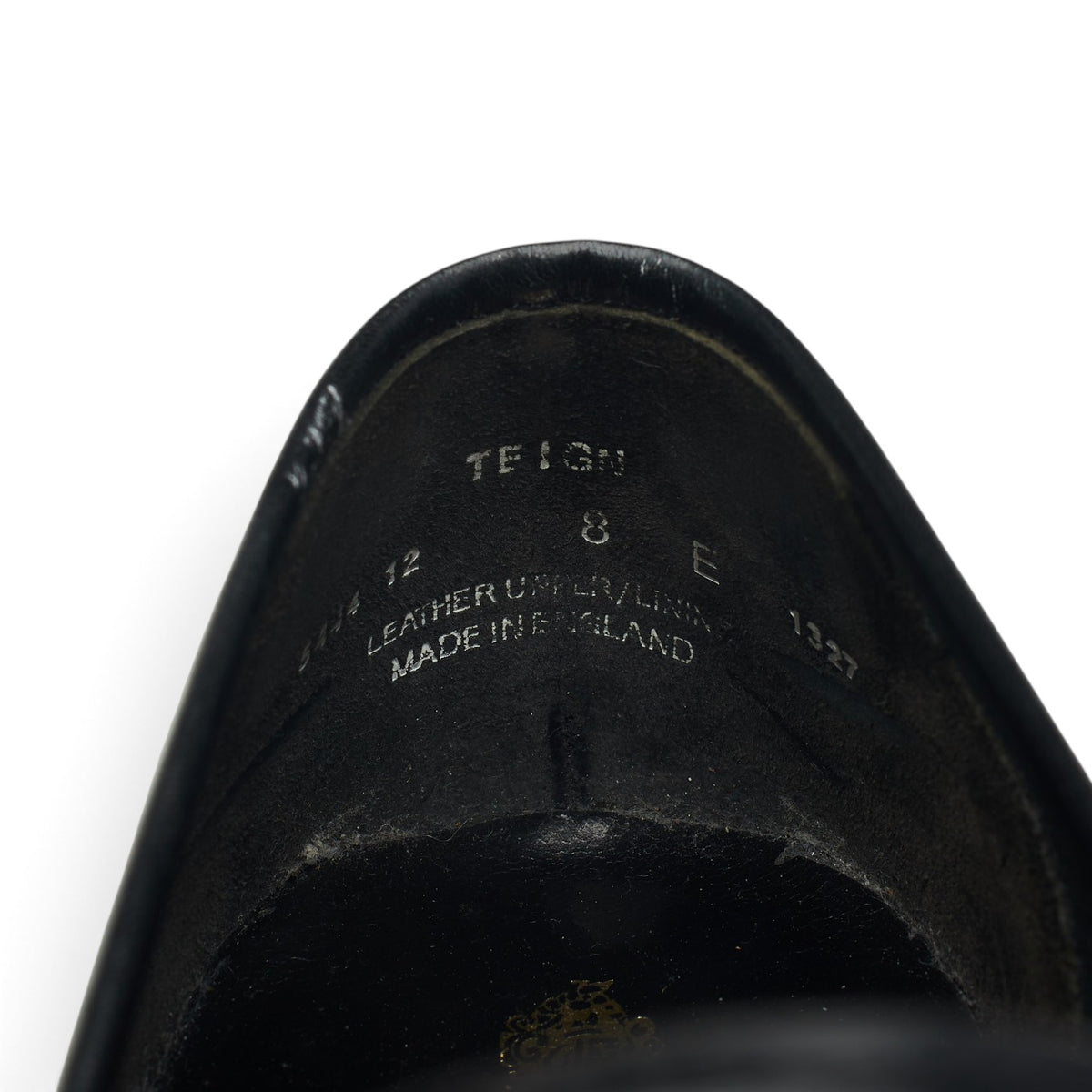 'Teign' Black Leather Loafers UK 8 E
