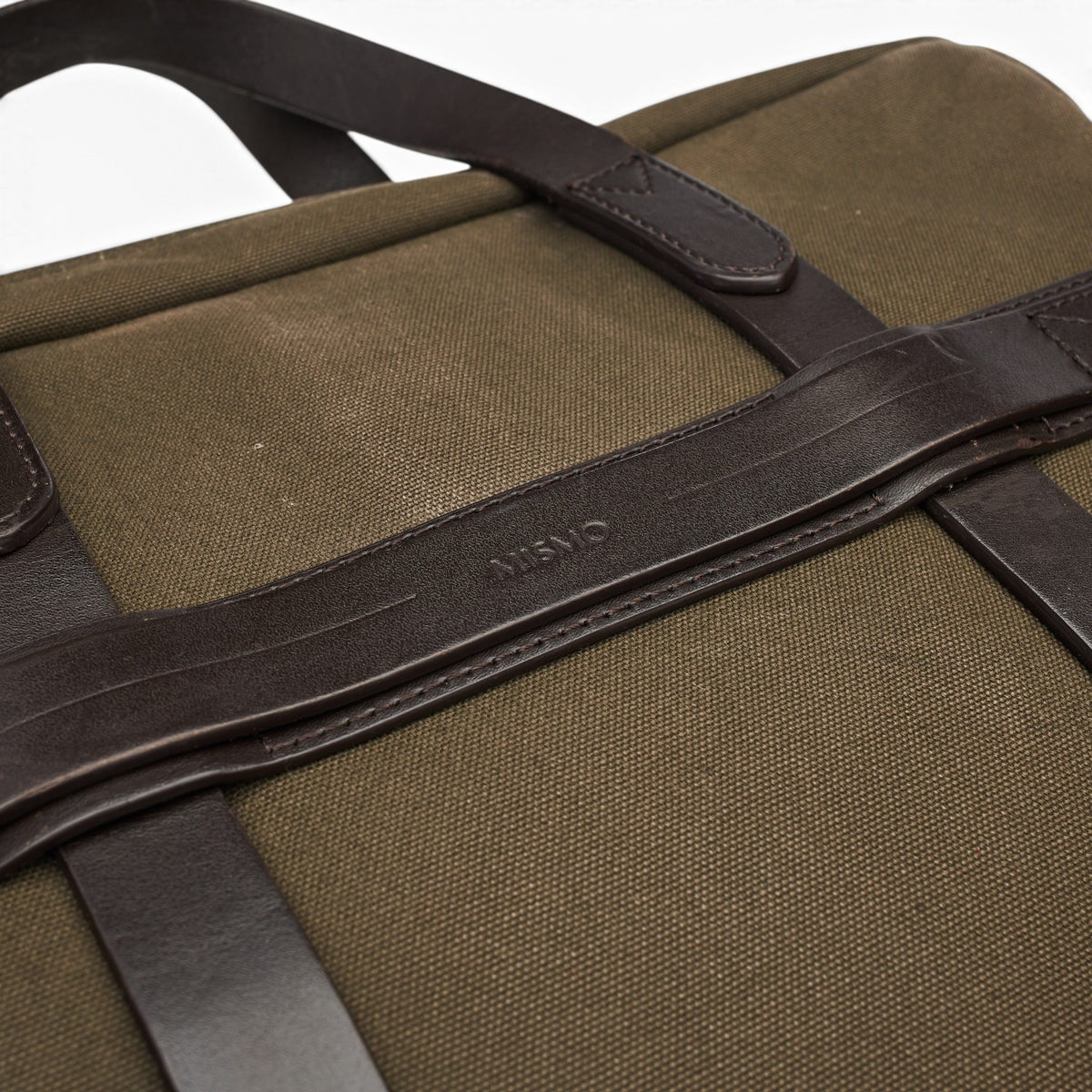 'M/S Endeavour' Brown Canvas Briefcase
