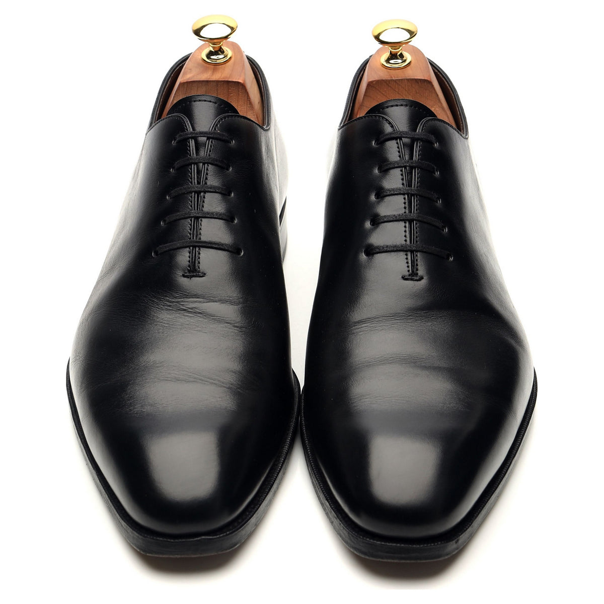 &#39;910&#39; Black Leather Wholecut Oxford UK 10 EE