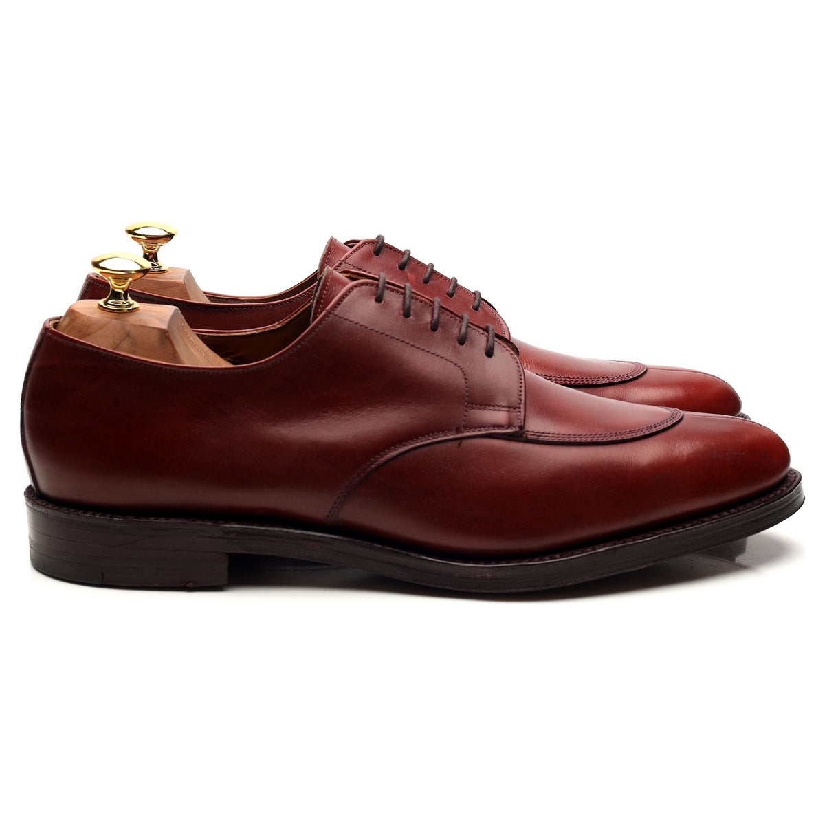 Burgundy Leather Split Toe Derby UK 10.5 F