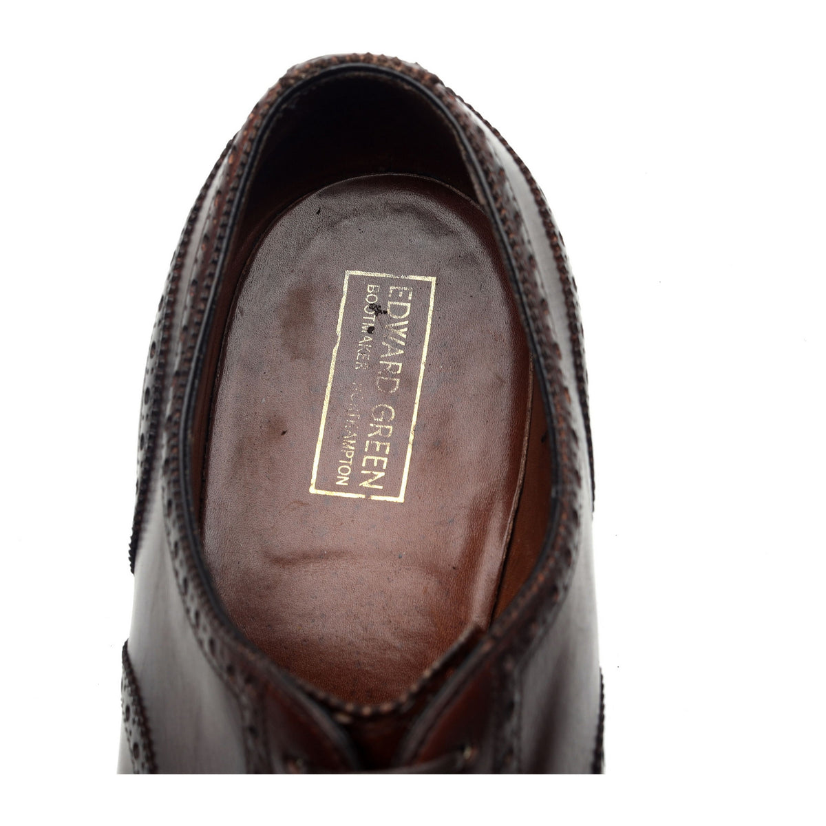 &#39;Cadogan&#39; Dark Brown Leather Oxford Semi Brogues UK 8.5 F