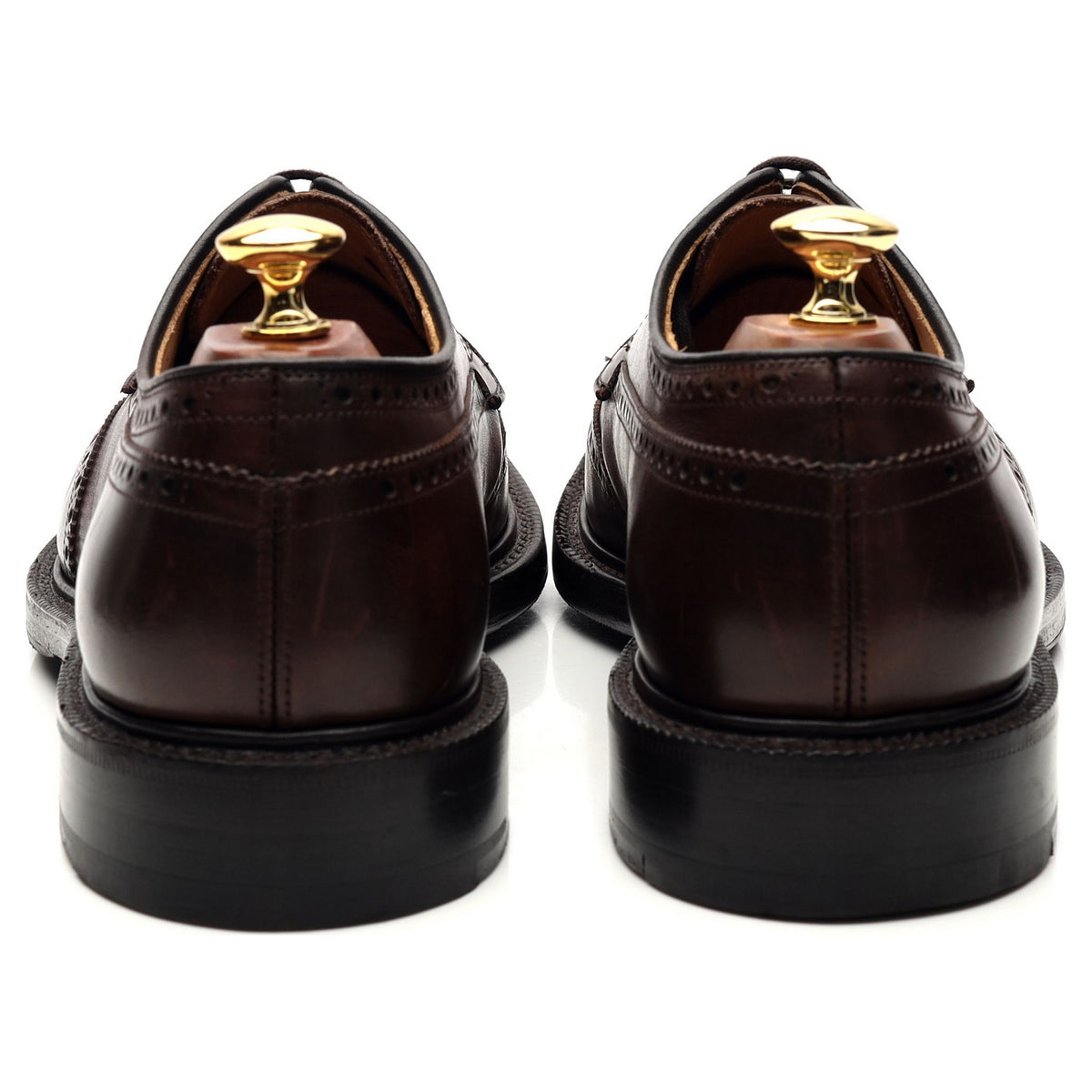 &#39;Grafton&#39; Dark Brown Leather Derby Brogues UK 9.5 F