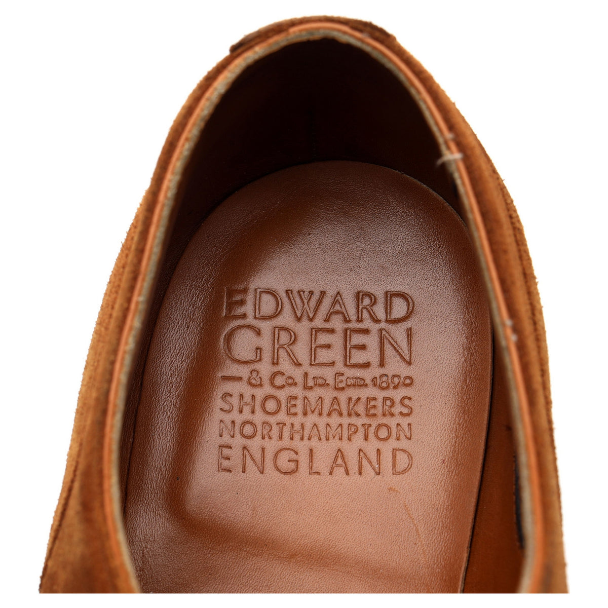 &#39;Dover&#39; Tan Brown Suede Split Toe Derby UK 9 F