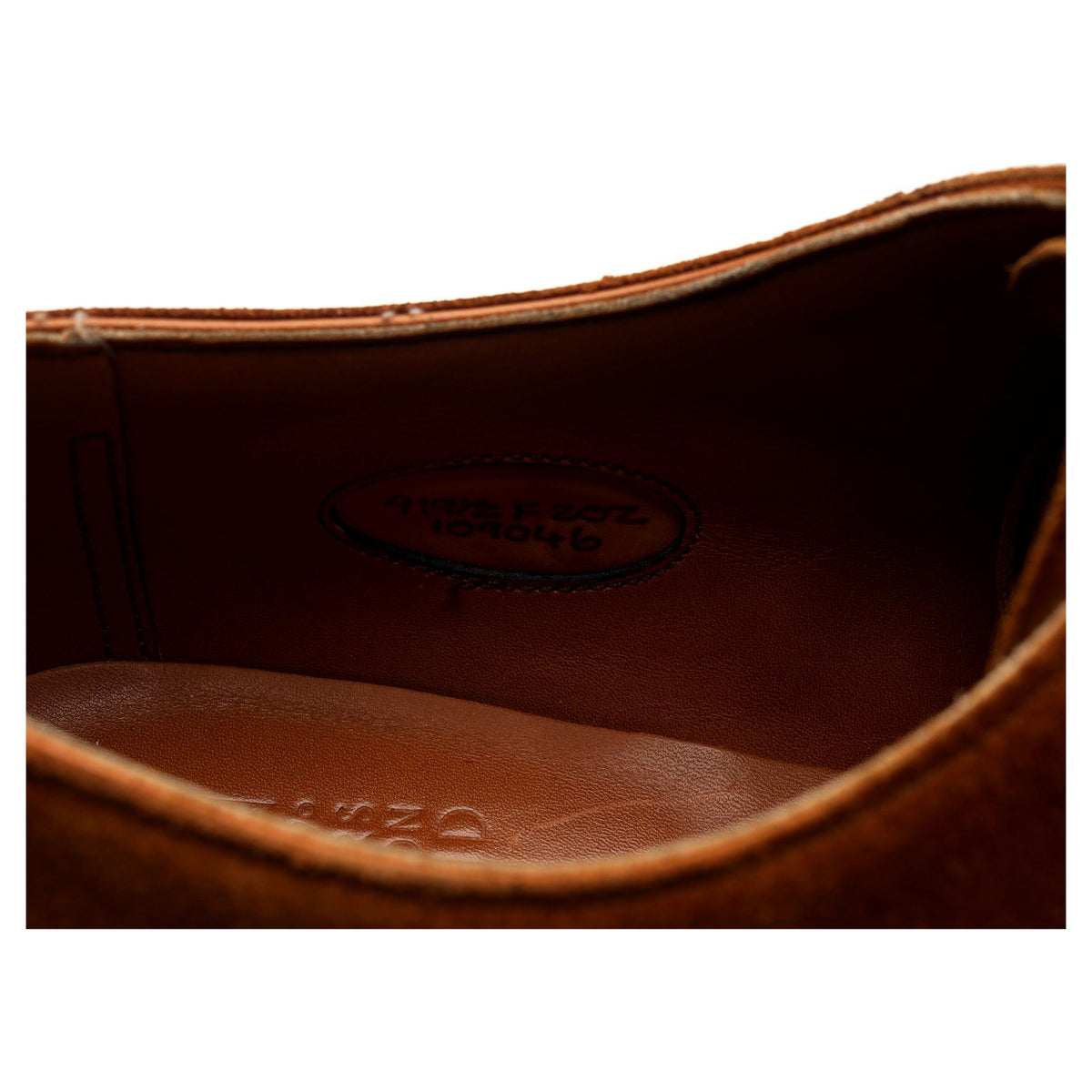 &#39;Dover&#39; Tan Brown Suede Split Toe Derby UK 9 F