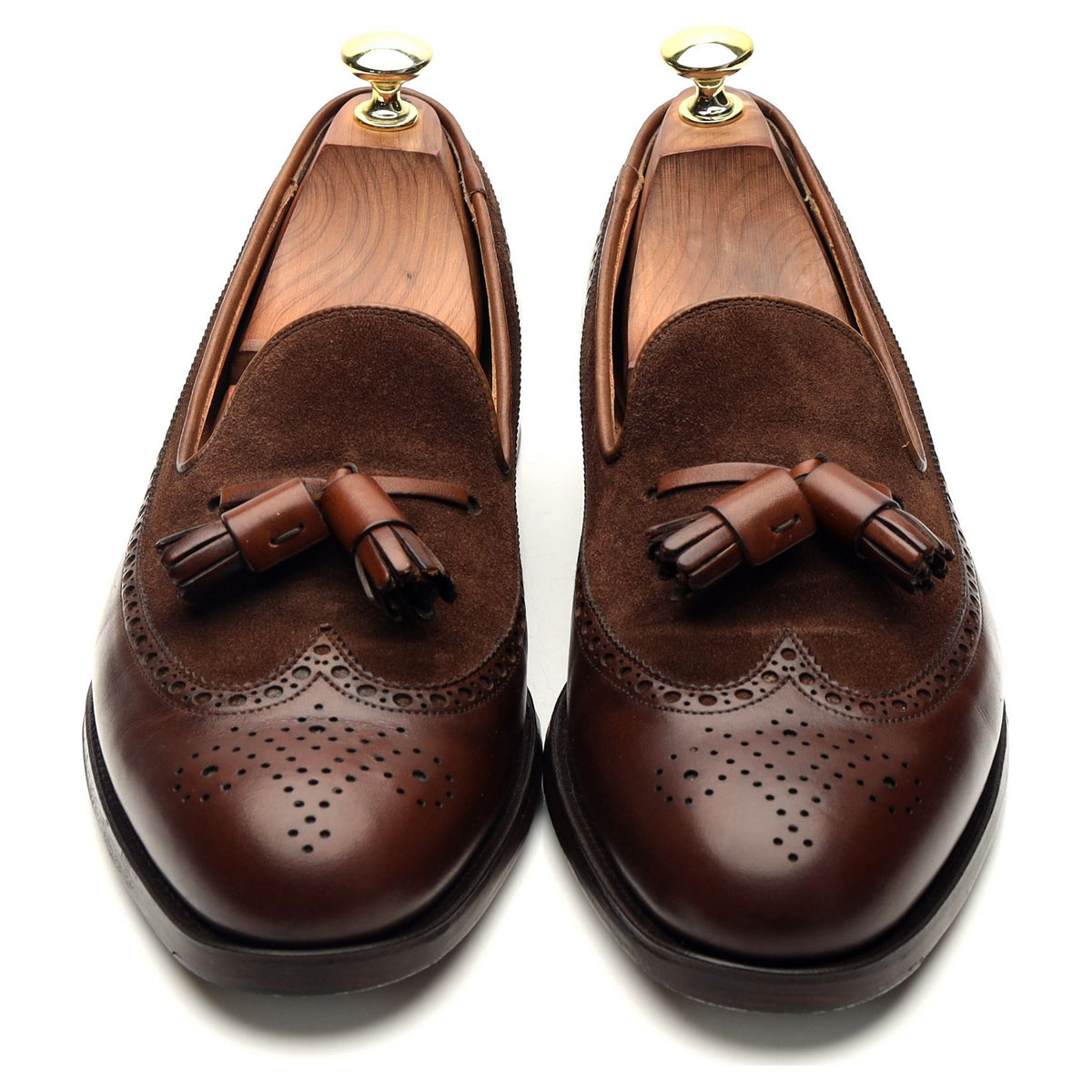 &#39;Chester&#39; Brown Leather Tassel Loafers UK 7.5 E