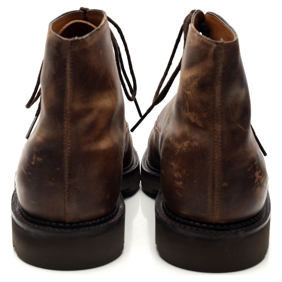 &#39;Forge&#39; Brown Waxed Suede Boots UK 8 E