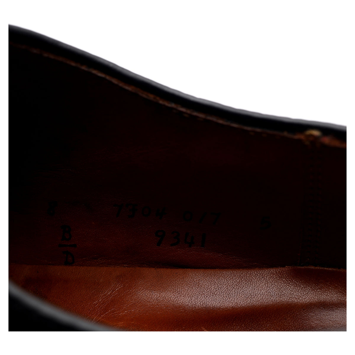 &#39;9341&#39; Black Cordovan Leather Oxford UK 7.5 US 8 D