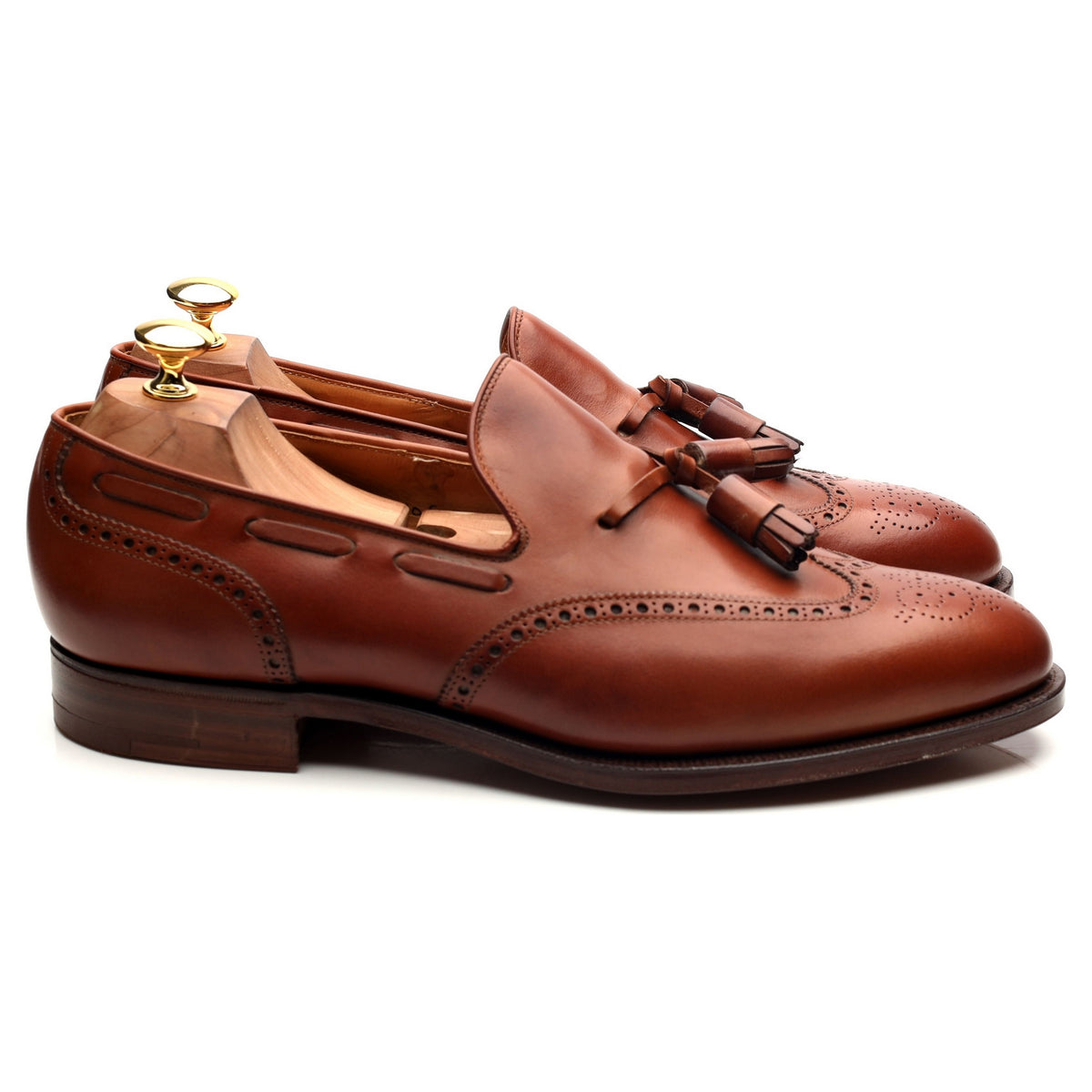 &#39;Lloyds&#39; Tan Brown Tassel Loafers UK 10 F