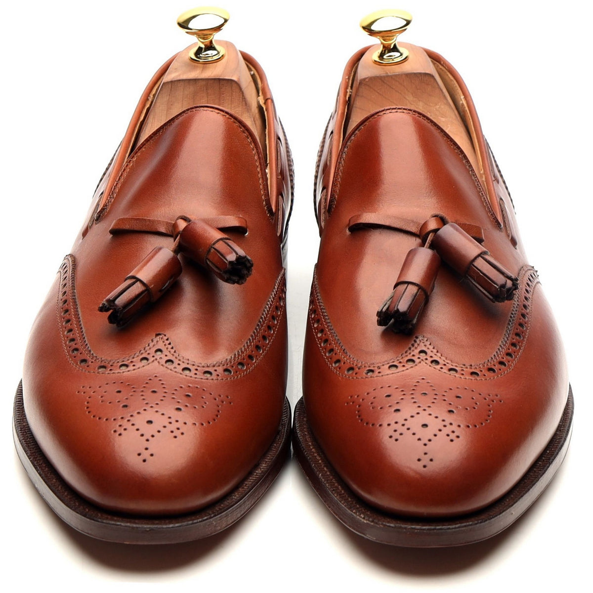 &#39;Lloyds&#39; Tan Brown Tassel Loafers UK 10 F