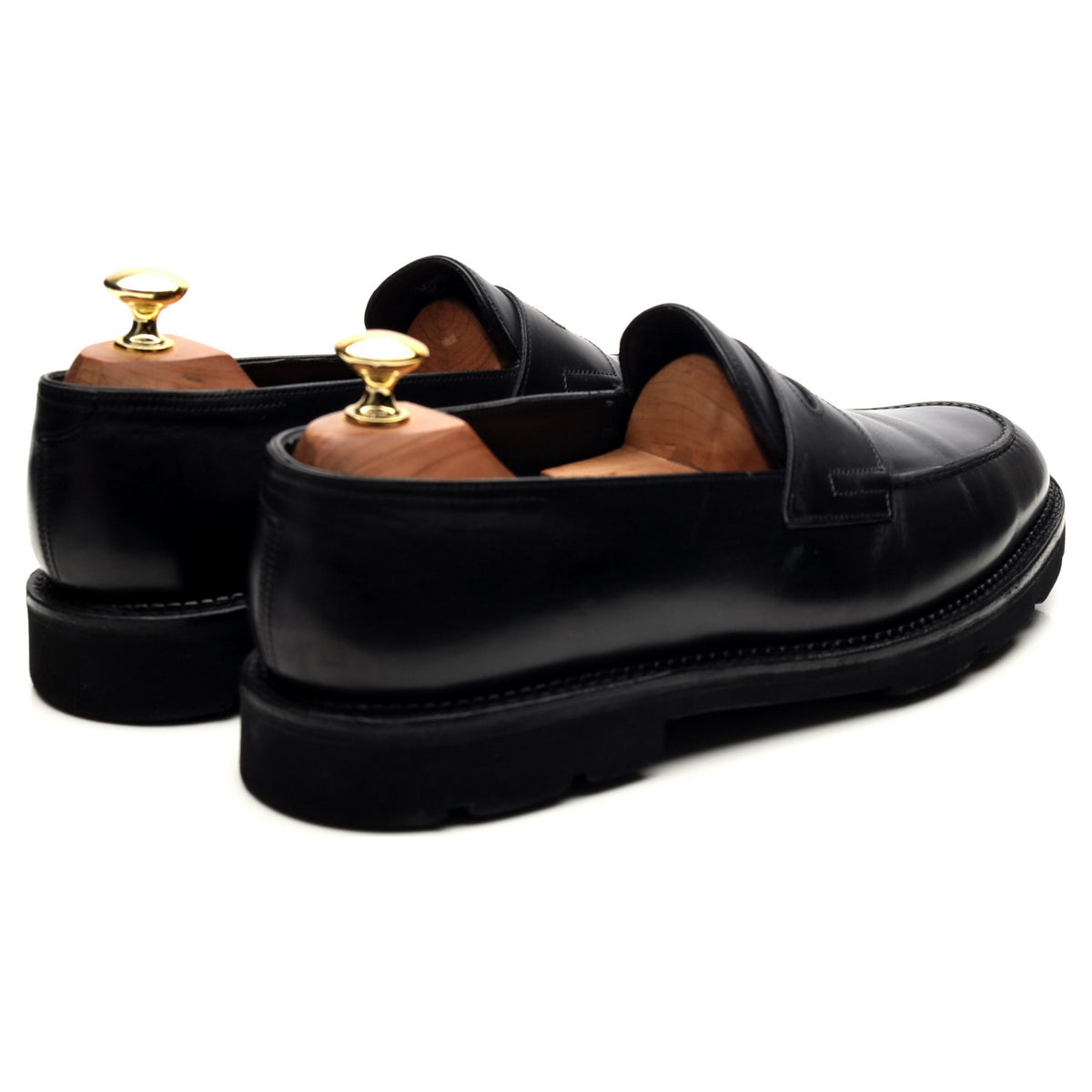 &#39;Lopez&#39; Black Leather Loafers UK 8.5 E