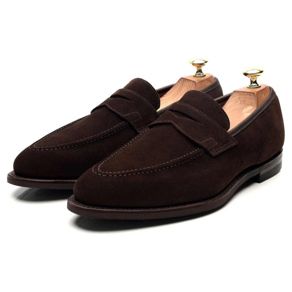 &#39;Sydney&#39; Dark Brown Suede Loafers UK 8 E