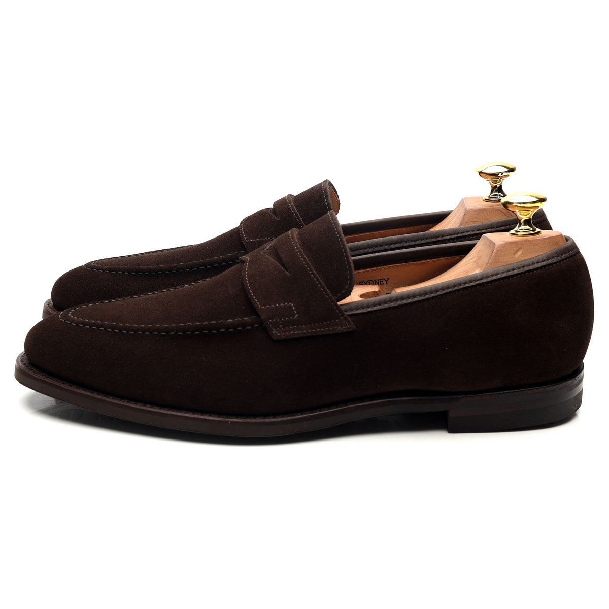 &#39;Sydney&#39; Dark Brown Suede Loafers UK 8 E