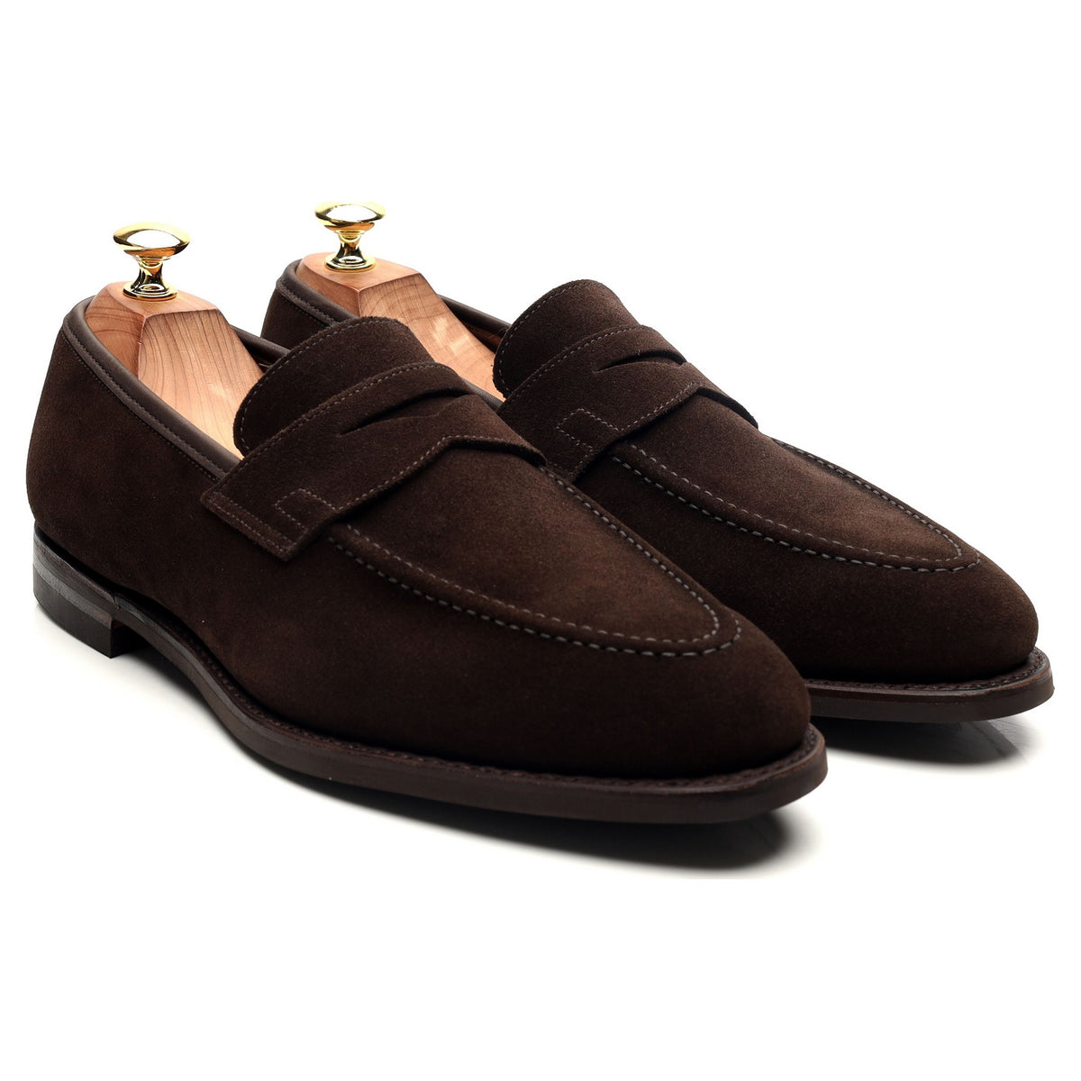 &#39;Sydney&#39; Dark Brown Suede Loafers UK 8 E