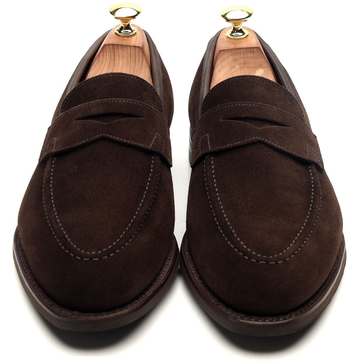 &#39;Sydney&#39; Dark Brown Suede Loafers UK 8 E