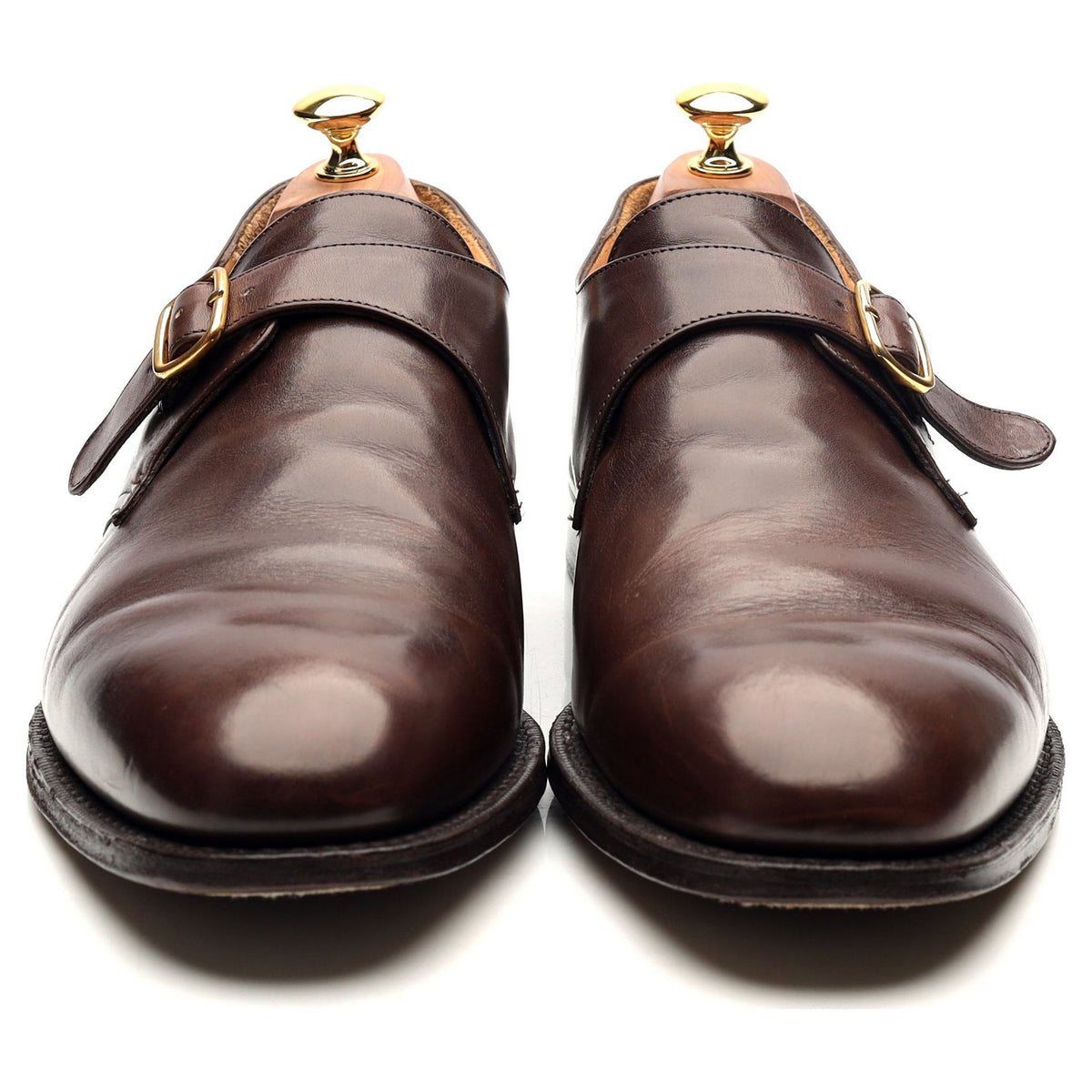 &#39;Becket&#39; Brown Leather Monk Strap UK 10 G