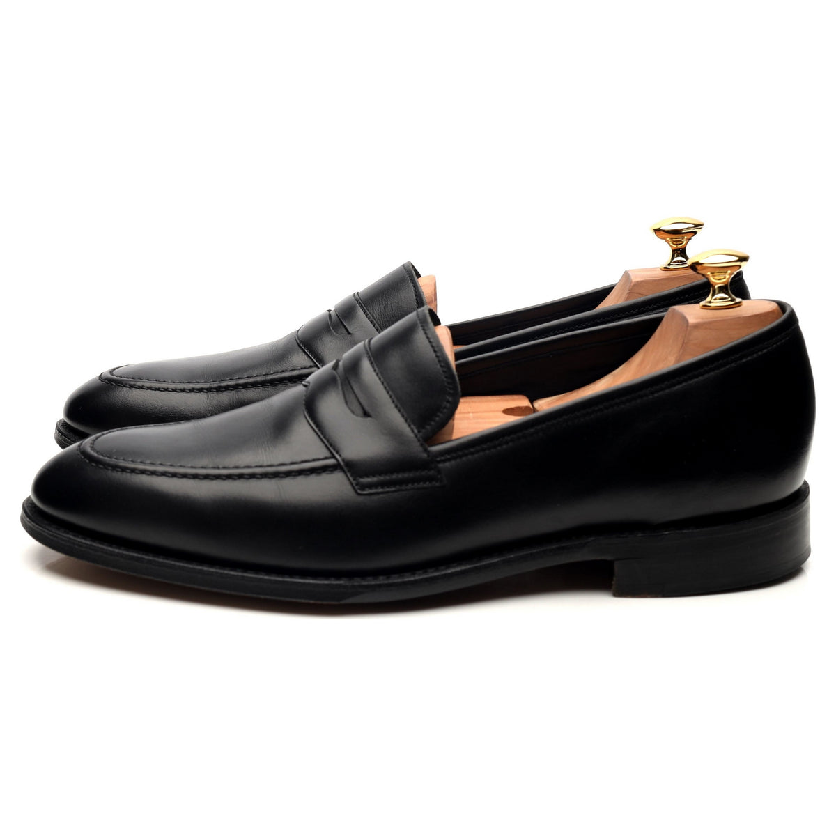 1880 &#39;Whitehall&#39; Black Leather Loafers UK 10 F