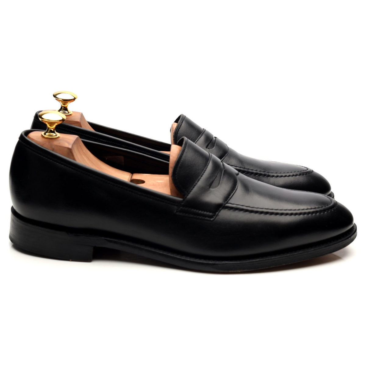 1880 &#39;Whitehall&#39; Black Leather Loafers UK 10 F