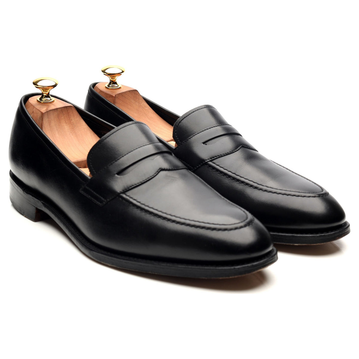 1880 &#39;Whitehall&#39; Black Leather Loafers UK 10 F