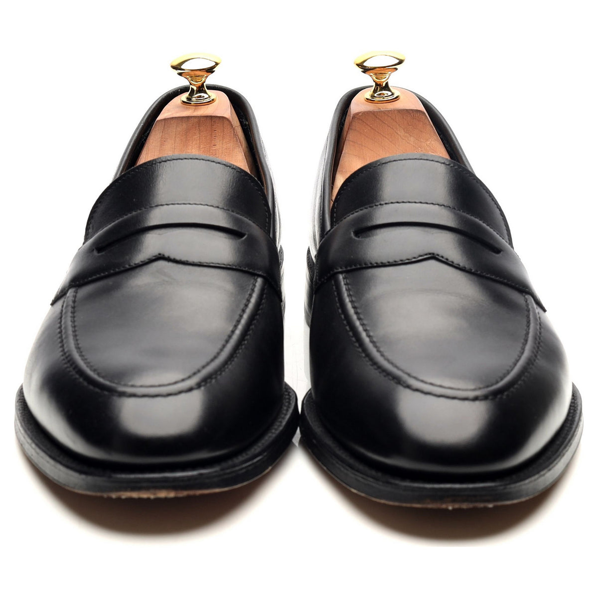 1880 &#39;Whitehall&#39; Black Leather Loafers UK 10 F