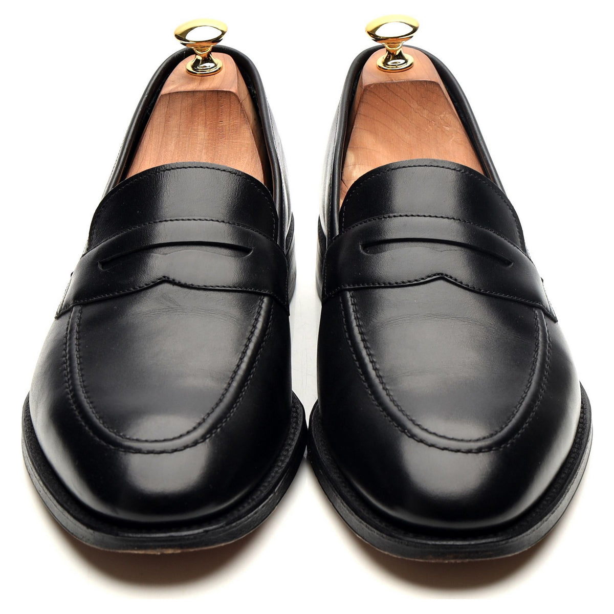 1880 &#39;Whitehall&#39; Black Leather Loafers UK 10 F