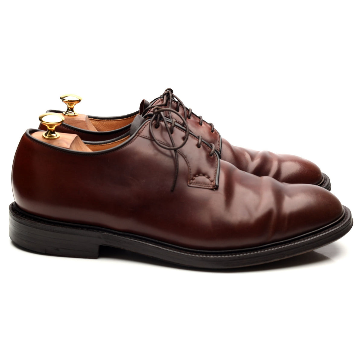 &#39;Stratton&#39; Brown Cordovan Leather Derby UK 11 F