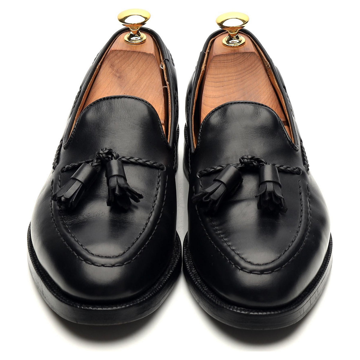 &#39;Matisse&#39; Black Leather Tassel Loafers UK 6.5 F