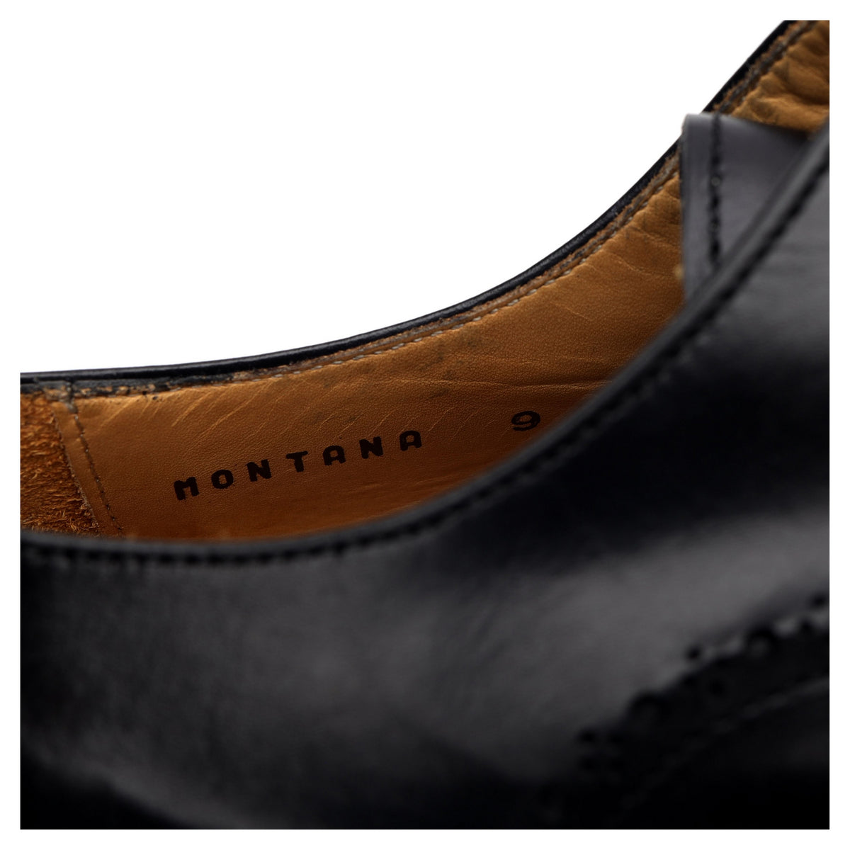 &#39;Montana&#39; Black Leather Derby UK 9