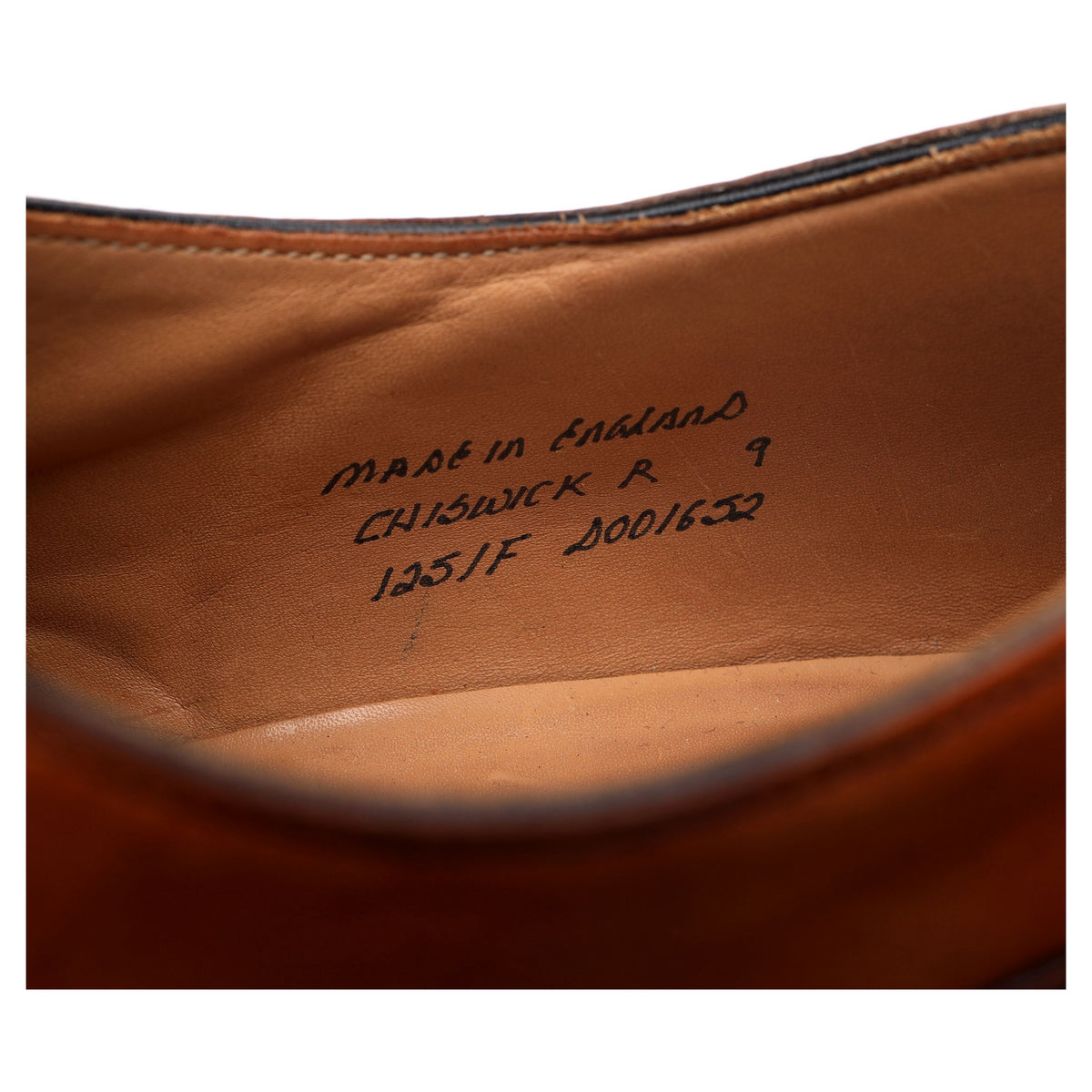 &#39;Chiswick&#39; Tan Brown Leather Derby Split Toe UK 9 F