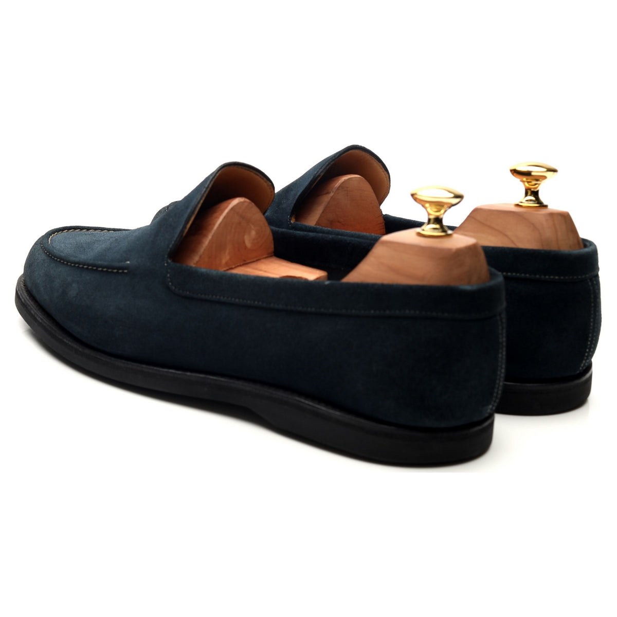 &#39;Chester&#39; Blue Suede Loafers UK 9.5 E