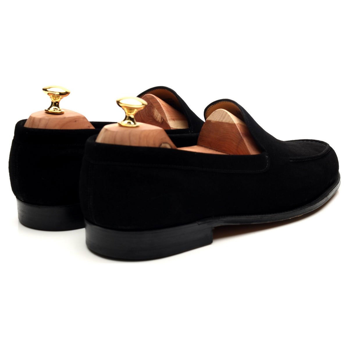 &#39;Chester&#39; Black Suede Loafers UK 9.5 E