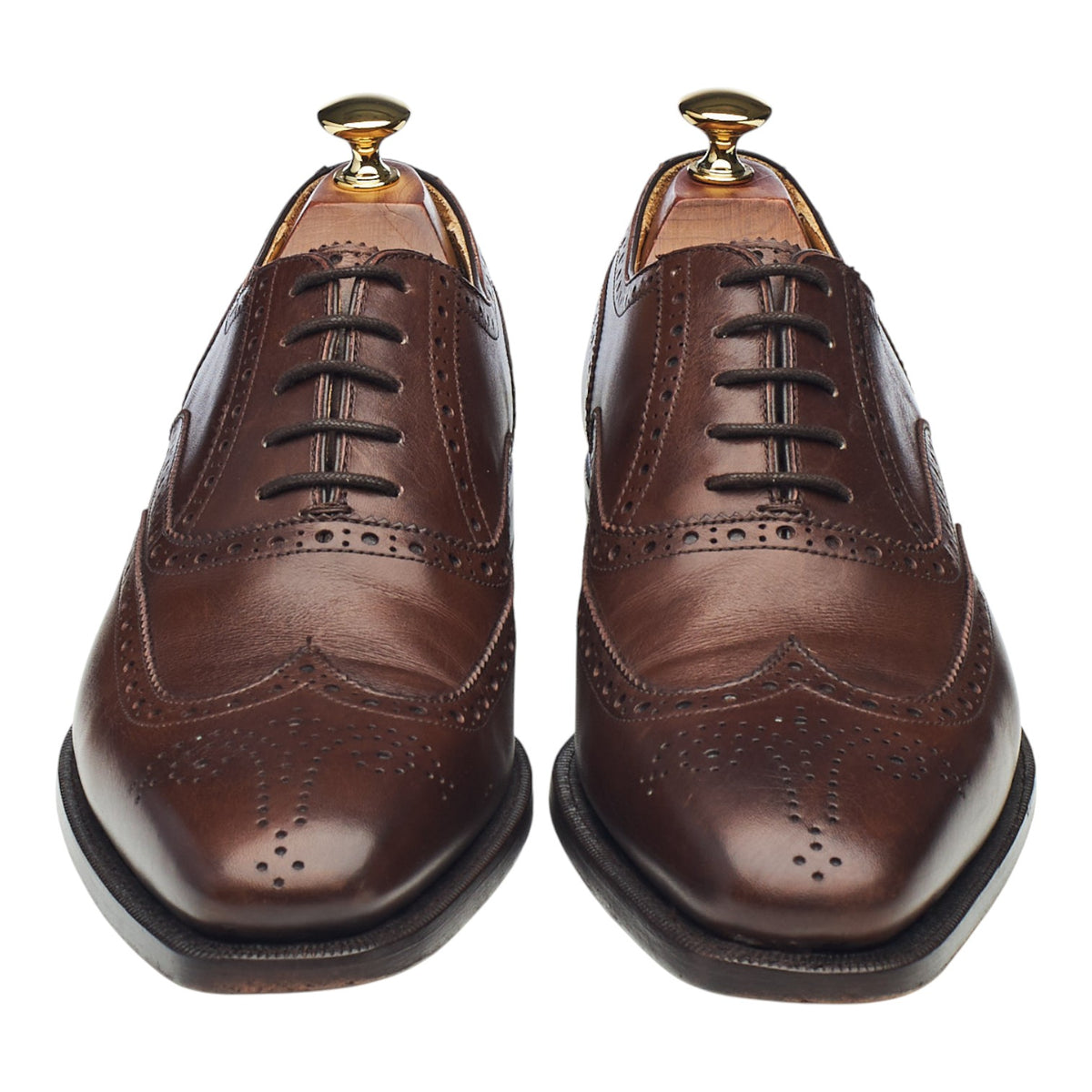 '4475' Dark Brown Leather Oxford Brogues UK 9