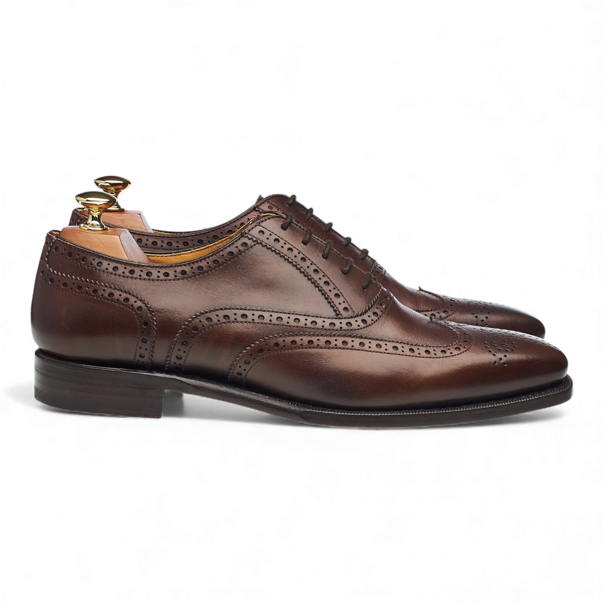 '4475' Dark Brown Leather Oxford Brogues UK 9