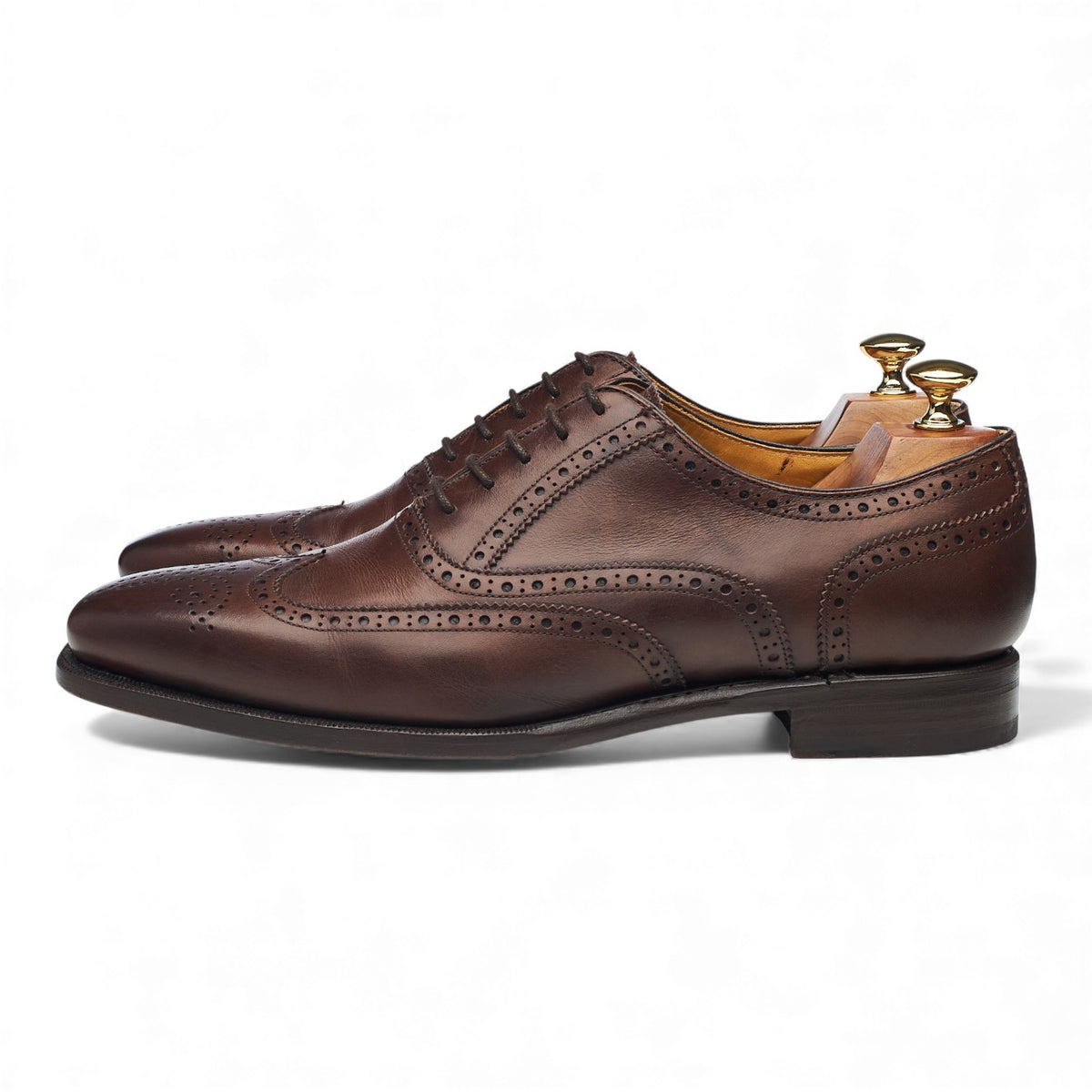 '4475' Dark Brown Leather Oxford Brogues UK 9